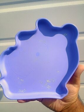 Winnie The Pooh Disney Tupperware Plate 3750A-1 Purple Bear vintage 90s y2k